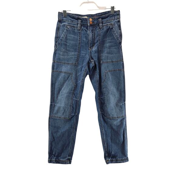 Pilcro Denim - Anthropologie Pilcro Jeans Womens 27 Patchwork Utility Ankle Bohemian Boho